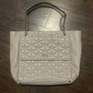 Kate Spade nude color large shoulder purse